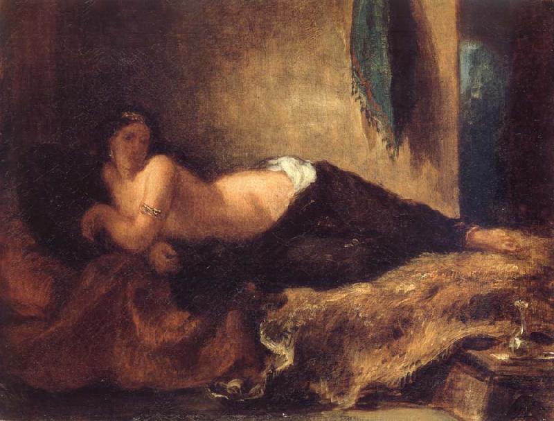 Eugene Delacroix Odalisque Lying on a Couch oil painting image